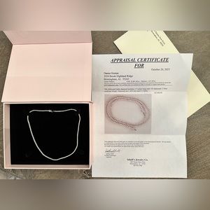 14kt White Gold Diamond Tennis Necklace 15”